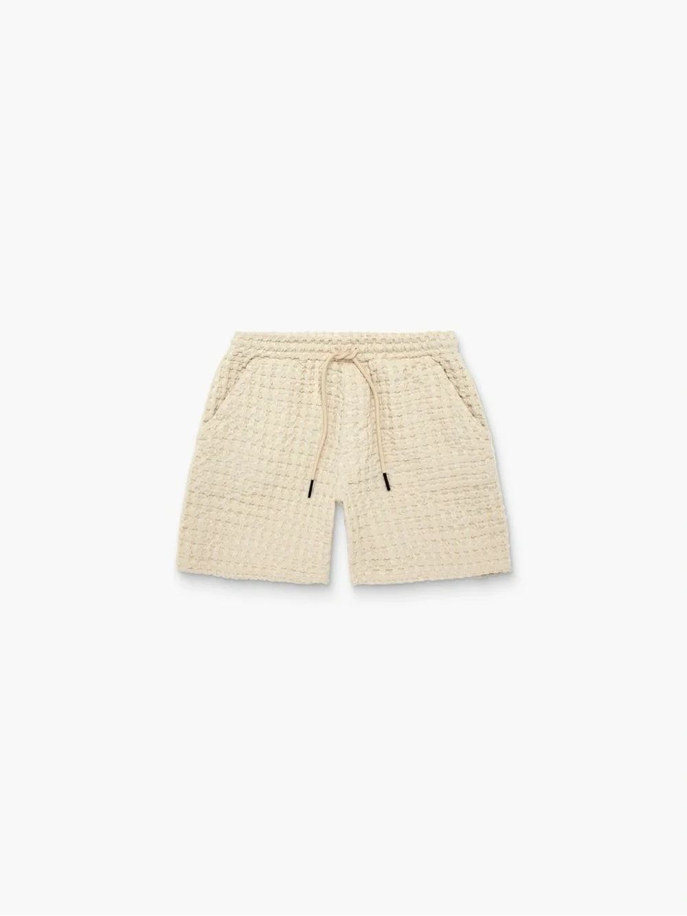 OAS Cream Waffle-Texture Swim Trunks